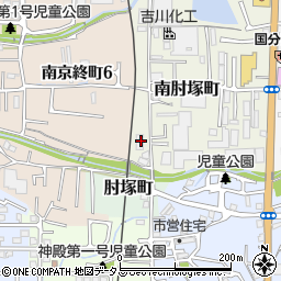奈良県奈良市南肘塚町75周辺の地図