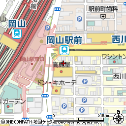 快活ＣＬＵＢ　岡山駅東口店周辺の地図