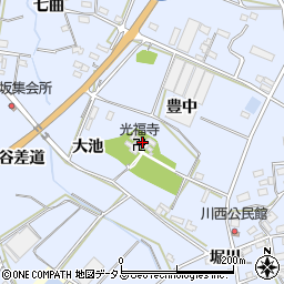 愛知県田原市豊島町大池112周辺の地図