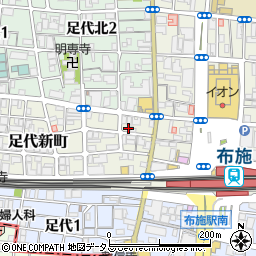 大阪府東大阪市足代新町4-5周辺の地図