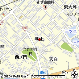 愛知県田原市神戸町明土周辺の地図