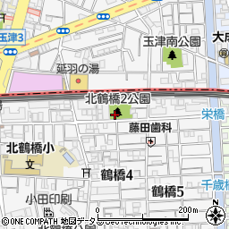 北鶴橋第2公園周辺の地図