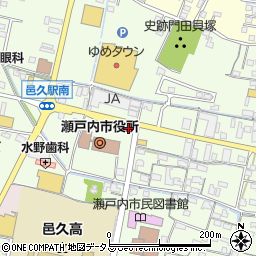 瀬戸内警察署邑久交番周辺の地図