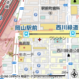 中国銀行岡山駅前支店 ＡＴＭ周辺の地図