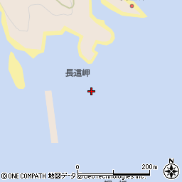 長這岬周辺の地図