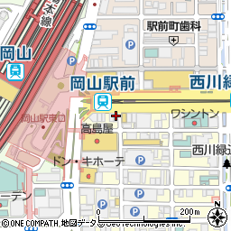 横濱魚萬 岡山駅前店周辺の地図