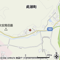 奈良県奈良市此瀬町周辺の地図