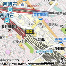 白木屋 西明石駅前店周辺の地図