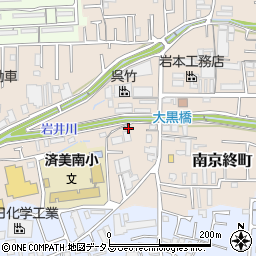 奈良県奈良市南京終南町周辺の地図