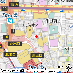 大阪居酒屋小鉄難波千日前店周辺の地図