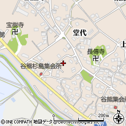 愛知県田原市谷熊町（栗生）周辺の地図