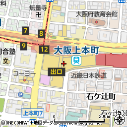 みずほ銀行上本町駅 ＡＴＭ周辺の地図