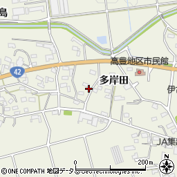 愛知県豊橋市伊古部町多岸田周辺の地図