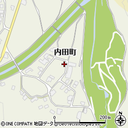 島根県益田市内田町周辺の地図