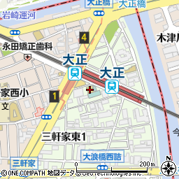 三代目鳥メロ 大正駅前店周辺の地図
