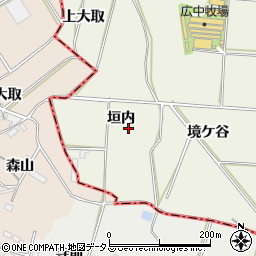愛知県豊橋市杉山町垣内周辺の地図