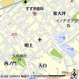 愛知県田原市神戸町新大坪69周辺の地図