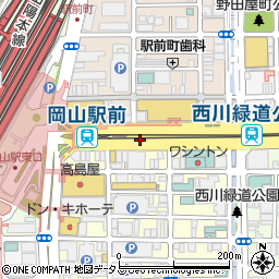 岡山駅周辺の地図