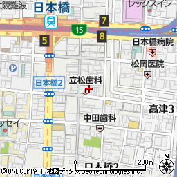 大阪府大阪市中央区日本橋周辺の地図