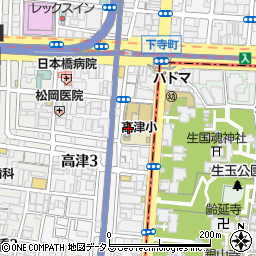 大阪府大阪市中央区高津3丁目4-21周辺の地図