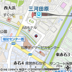 田原駅南公共駐車場周辺の地図