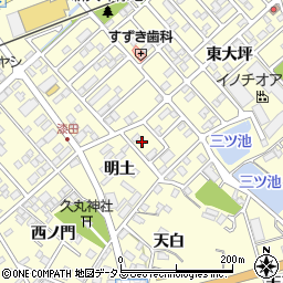 愛知県田原市神戸町新大坪65周辺の地図