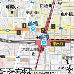 焼肉鶴橋別邸周辺の地図