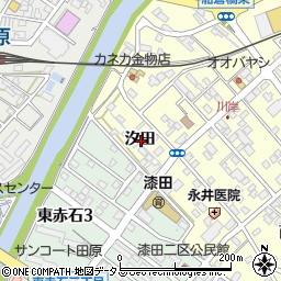 愛知県田原市神戸町汐田周辺の地図