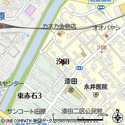 愛知県田原市神戸町（汐田）周辺の地図