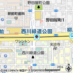 西川緑道公園駅周辺の地図