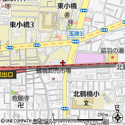 大阪鶴橋卸売市場協同組合周辺の地図