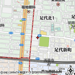 セブンイレブン東大阪足代新町店周辺の地図