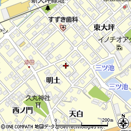 愛知県田原市神戸町新大坪71-1周辺の地図