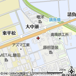 静岡県磐田市大中瀬831周辺の地図