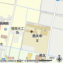 瀬戸内市立邑久中学校周辺の地図