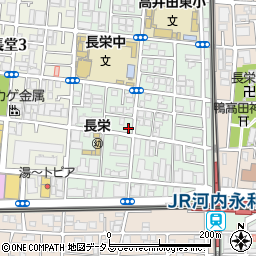 タイムズ長栄寺駐車場周辺の地図
