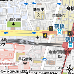 セブンイレブン大阪鶴橋駅西店周辺の地図