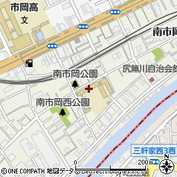 大阪市立南市岡小学校周辺の地図