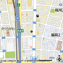 日本経済新聞岡島新聞舗桜川出張所周辺の地図