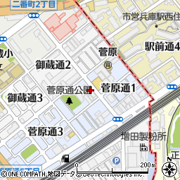 兵庫県神戸市長田区菅原通2丁目123周辺の地図
