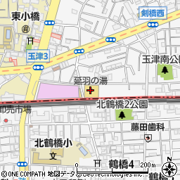 延羽の湯鶴橋店周辺の地図