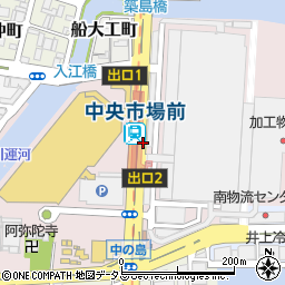 兵庫県神戸市兵庫区中之島周辺の地図