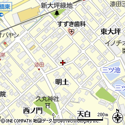 愛知県田原市神戸町新大坪60周辺の地図