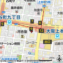 大衆居酒屋 マジメヤ 上本町店周辺の地図