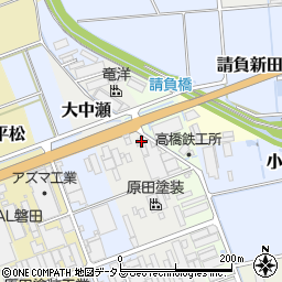 静岡県磐田市大中瀬819周辺の地図