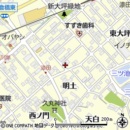 愛知県田原市神戸町新大坪45周辺の地図