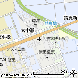 静岡県磐田市大中瀬823周辺の地図