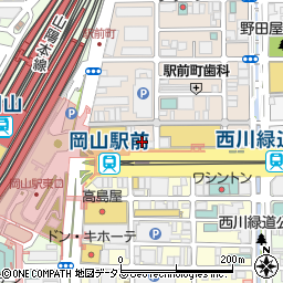 徳島ラーメン麺王 岡山駅前店周辺の地図