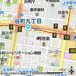 大阪府大阪市天王寺区上汐3丁目2周辺の地図