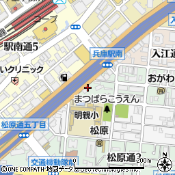 パークステーション２４兵庫駅前駐車場周辺の地図